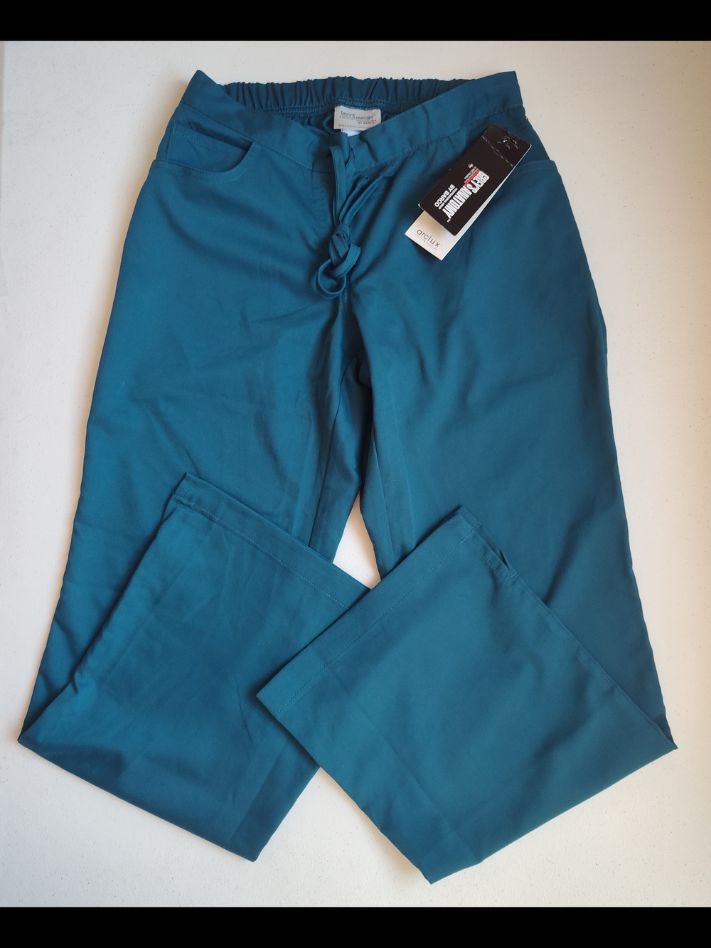 NWT Grey's Anatomy By Barco Scrub Pants XS Petite 5 Pocket Drawstring 4232P Blue